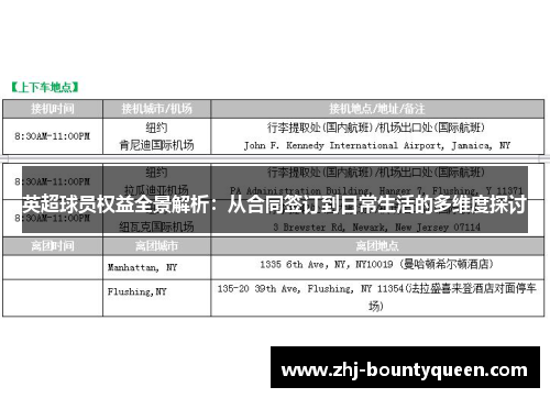 英超球员权益全景解析:从合同签订到日常生活的多维度探讨 英超球员权益全景解析:从合同签订到日常生活的多维度探讨
